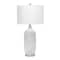 Lalia Home 30&#x22; Argyle Classic White Table Lamp with Fabric Shade